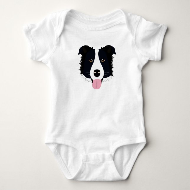 Sött hunddesign.  baby body t shirt (Framsida)