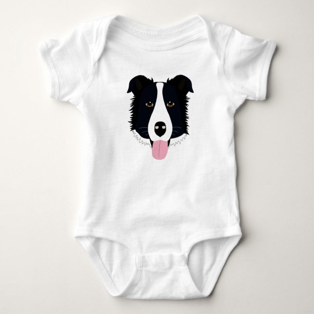 Sött hunddesign. baby overall t shirt (Framsida)