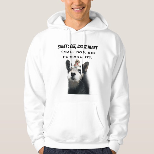 Sött Hundporträtt Hoodie (Framsida)