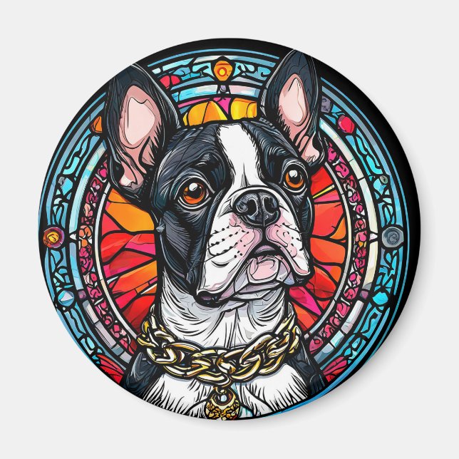 Sött hundporträtt magnet (Framsidan)