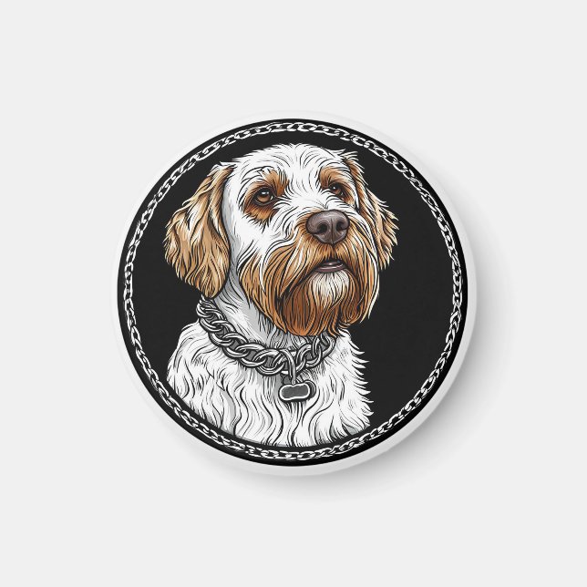 Sött hundporträtt magnet (Framsidan)
