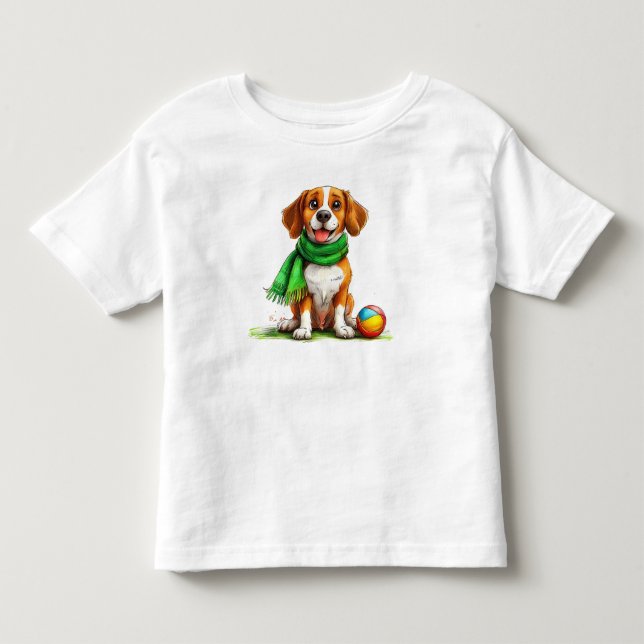 Sött hundporträtt t shirt (Framsida)