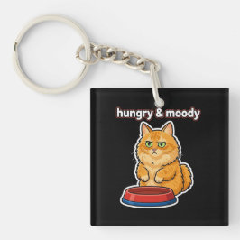 Sött hungrig och på dåligt humör orange katt meme-