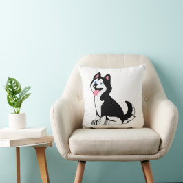 Sött Husky-valpkastkudde Kudde