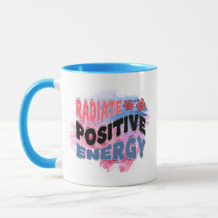 Sött inspirerande ord konst positivt mugg
