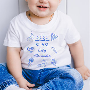Sött italienskt tema present till babyfest Ciao Ba T Shirt