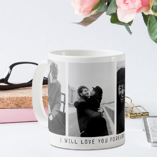 Sött 'Jag kommer älska dig för evigt' fotokollage Kaffemugg