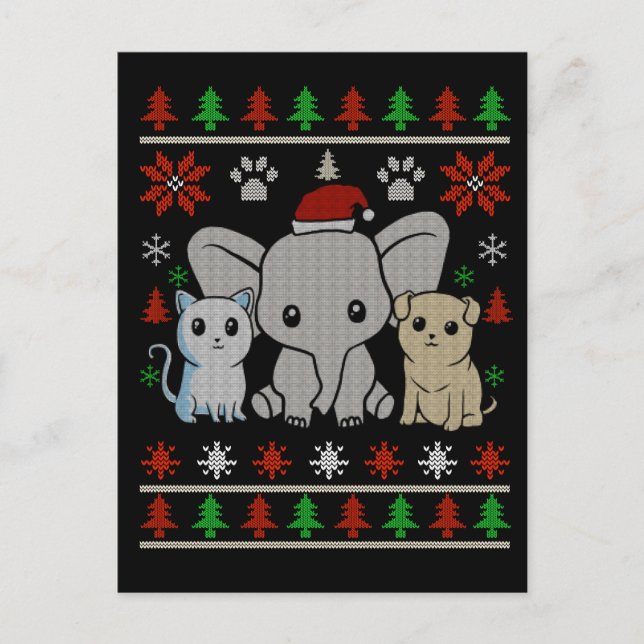 Sött jokerchristmas-vykort helg vykort (Framsida)