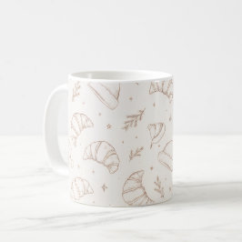 Sött julbakverk croissantmönster kaffemugg