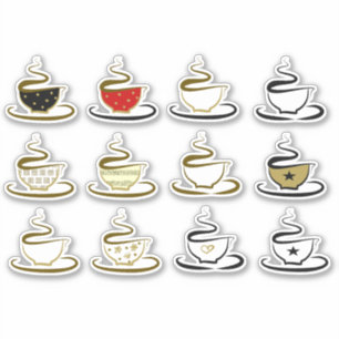 Sött kaffe klistermärken