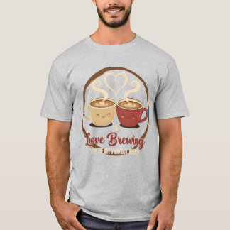 Sött kaffekärlek bryggs till Alla hjärtans dag T Shirt