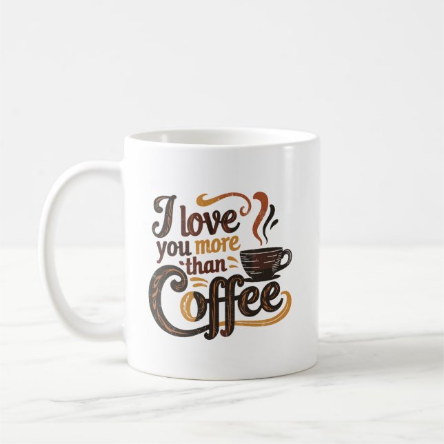 Sött kaffekärlek ordkonst  kaffemugg (Vänster)