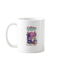 Sött kaffemonster Rolig design för kaffekännare