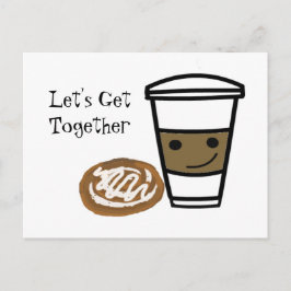Sött kaffeträff vykort