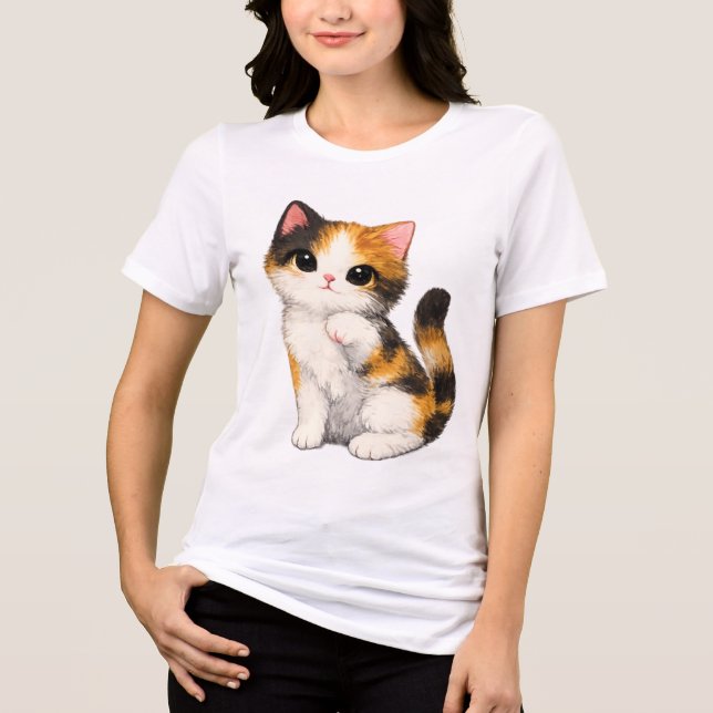 Sött Kalikotkatten T Shirt (Framsida)