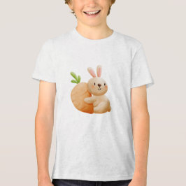 Sött kanin som kramar morot t shirt