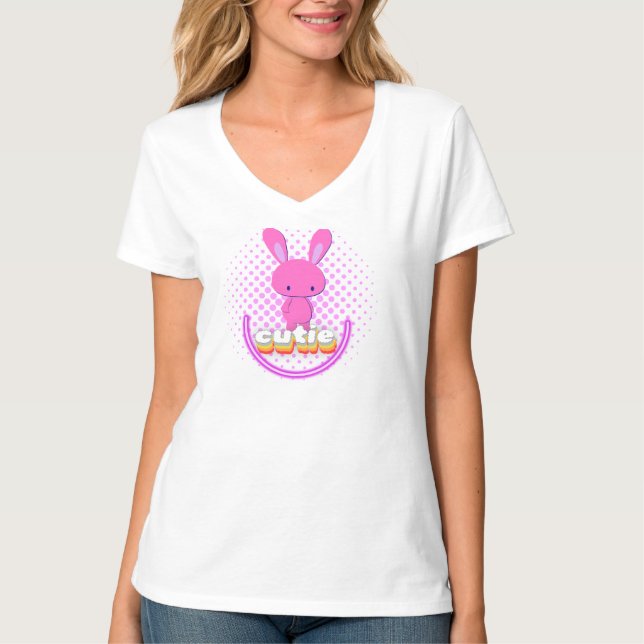 sött kanin t shirt (Framsida)