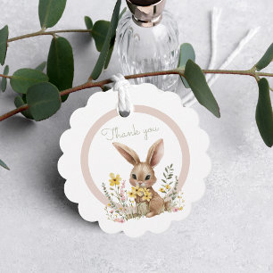 Sött kanin Tack Vår Baby Shower Gåvor Etiketter