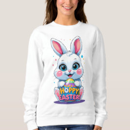 Sött kaninbarn som håller påskägg - Glad påsk! T Shirt