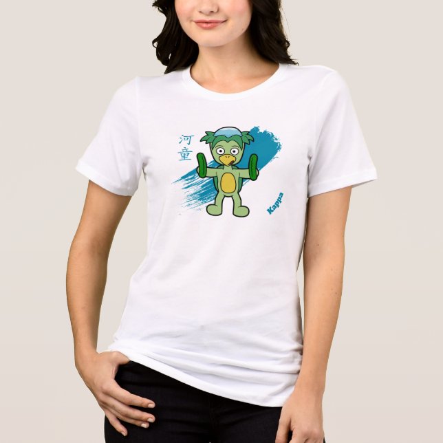 Sött Kappa Yokai-monster T Shirt (Framsida)