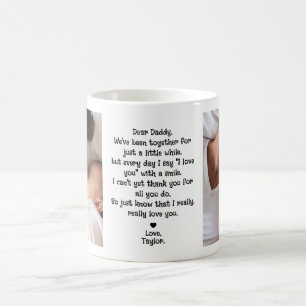 Sött Kära Pappa Dikt 2-Foto Kaffemugg