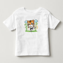 Sött Karate Tiger Barn Design T Shirt