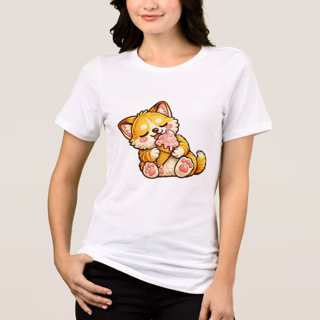 Sött Katt Glass T Shirt (Framsida)