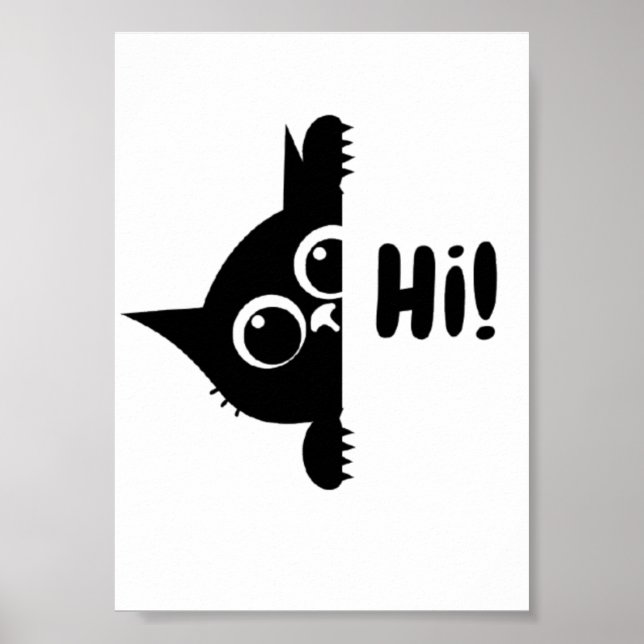 Sött Katt Hej Affisch (Framsidan)
