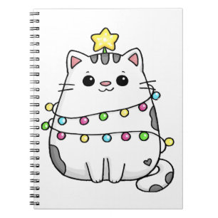 Sött katt juldesign anteckningsbok