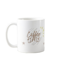 Sött Katt "Kaffetid" Typografi Konst Mugg