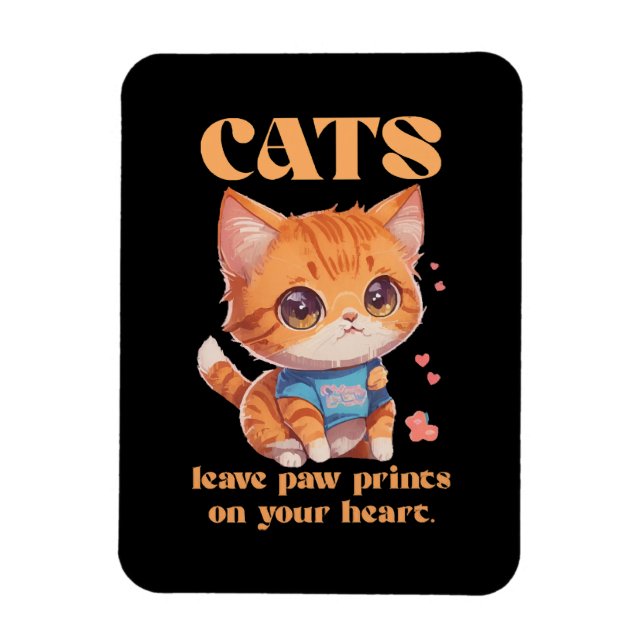 sött katt kärlek magnet (Vertikal)