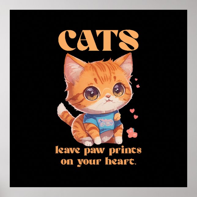 sött katt kärlek poster (Framsidan)