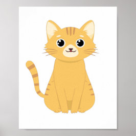 Sött Katt Kawaii  Poster
