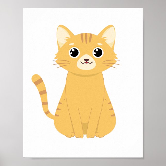 Sött Katt Kawaii  Poster (Framsidan)