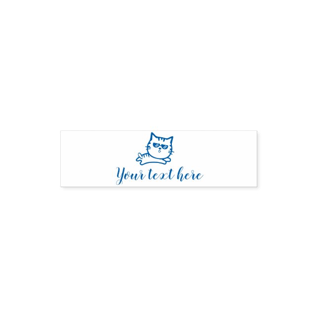 Sött katt med text självfärgande stämpel (Design)