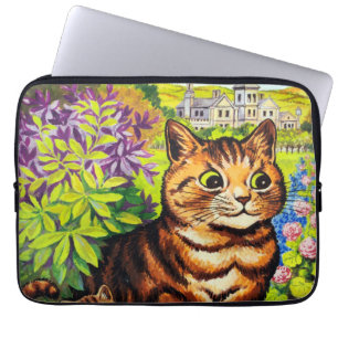 Sött katt- och kattungsteckning av Louis Wain Laptop Fodral