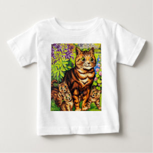 Sött katt- och kattungsteckning av Louis Wain T Shirt