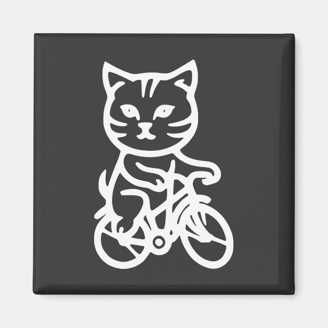 Sött katt som cyklar magnet (Framsidan)
