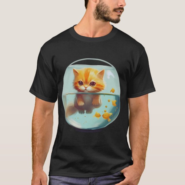 sött katt t shirt (Framsida)