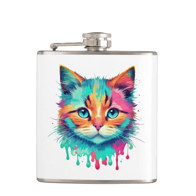 Sött Kattansikte Flerfärgad Design-89059 Fickplunta (Framsidan)