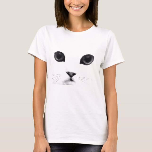 Sött kattansikte tee shirt (Framsida)