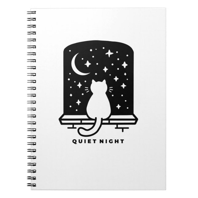 Sött kattanteckningsblock Minimalistisk estetisk j Anteckningsbok (Framsidan)