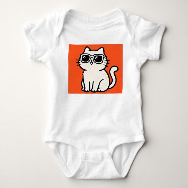 sött kattbaby-sällskap t shirt (Framsida)