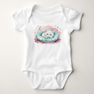 Sött kattbabyoutfit t shirt