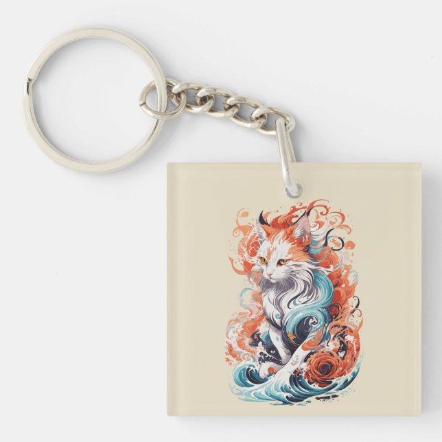 Sött kattdesign i neo-traditionell stil (Framsidan)