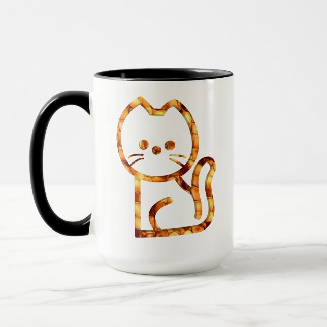 Sött kattdesign  mugg (Vänster)