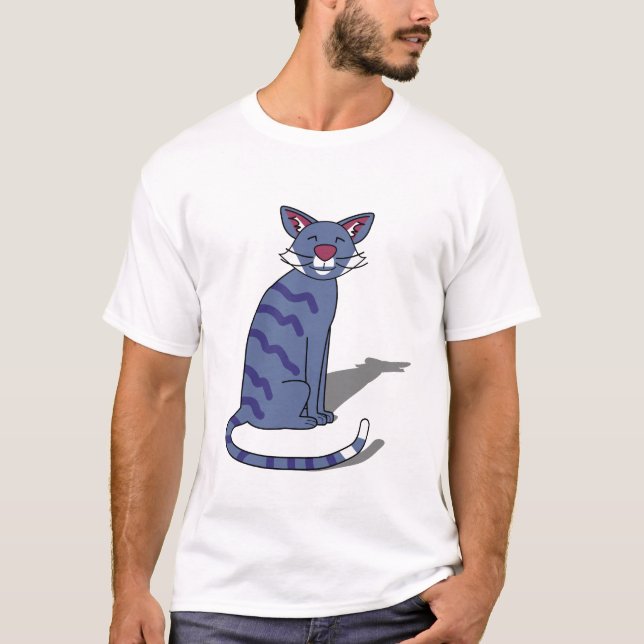 Sött kattdesign | Original present till kattälskar T Shirt (Framsida)