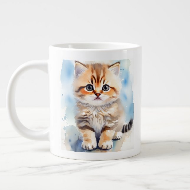 Sött kattfoto jumbo mugg (Vänster)