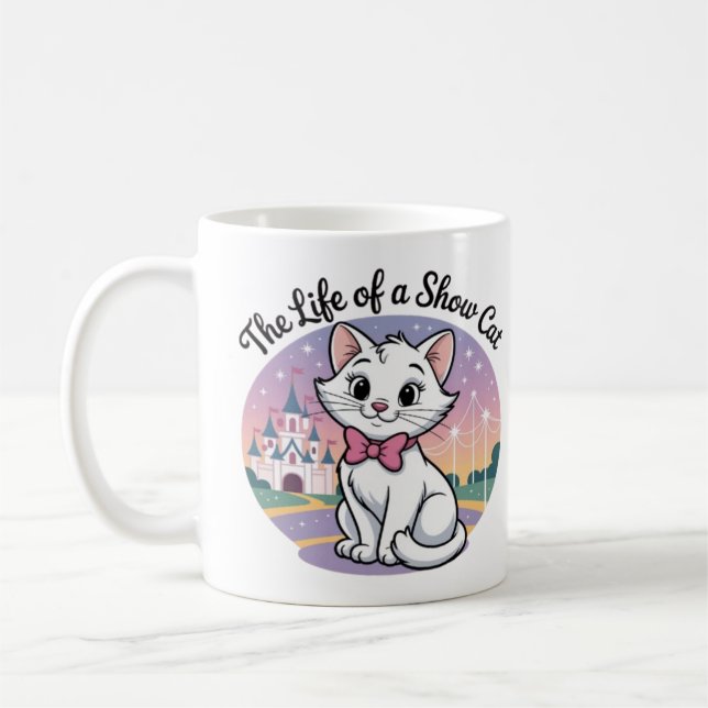 Sött kattjuldesign | Snökatt vinter  Kaffemugg (Vänster)