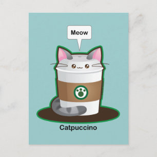 Sött Kattkaffe Vykort